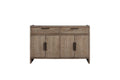Cocoa Stained Solid Wood Server Cabinet for Dining Room.
