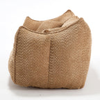 Coffee Chenille Beanbag Chair for Two, 73.2x38.6x30.7.
