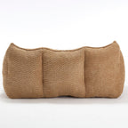 Coffee Chenille Beanbag Chair for Two, 73.2x38.6x30.7.