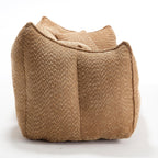 Coffee Chenille Beanbag Chair for Two, 73.2x38.6x30.7.