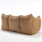 Coffee Chenille Beanbag Chair for Two, 73.2x38.6x30.7.