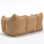 Coffee Chenille Beanbag Chair for Two, 73.2x38.6x30.7.