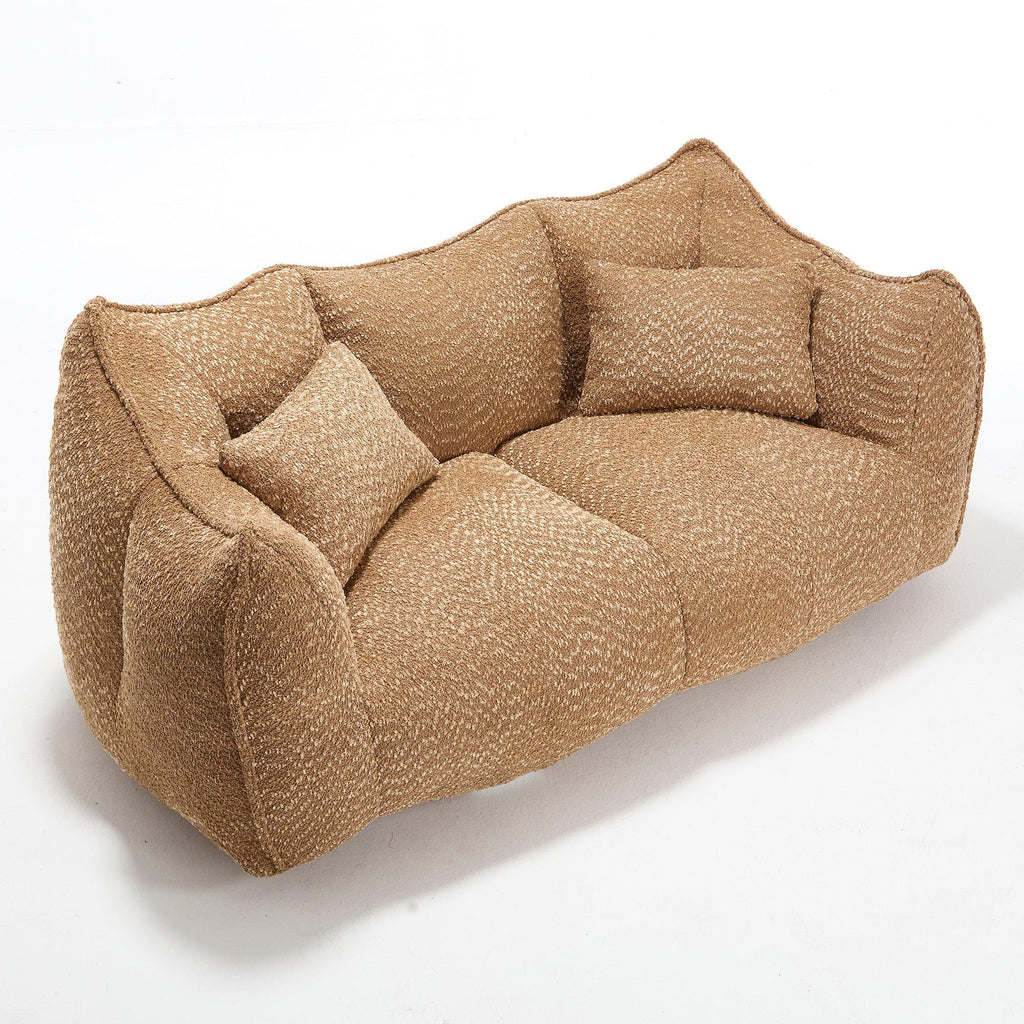 Soft beanbag chair with high resilience foam core for two people. The comfortable square recliner sofa is ideal for family members and friends engaged in games, reading, watching TV