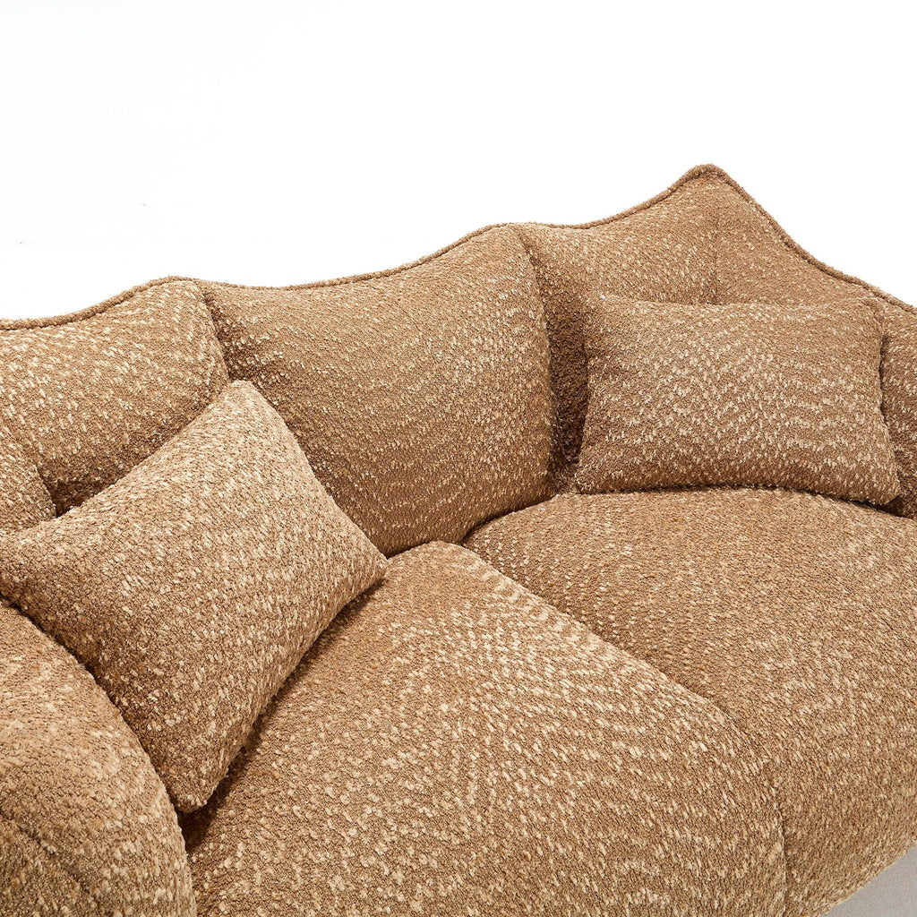 Soft beanbag chair with high resilience foam core for two people. The comfortable square recliner sofa is ideal for family members and friends engaged in games, reading, watching TV