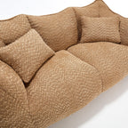 Soft beanbag chair with high resilience foam core for two people. The comfortable square recliner sofa is ideal for family members and friends engaged in games, reading, watching TV