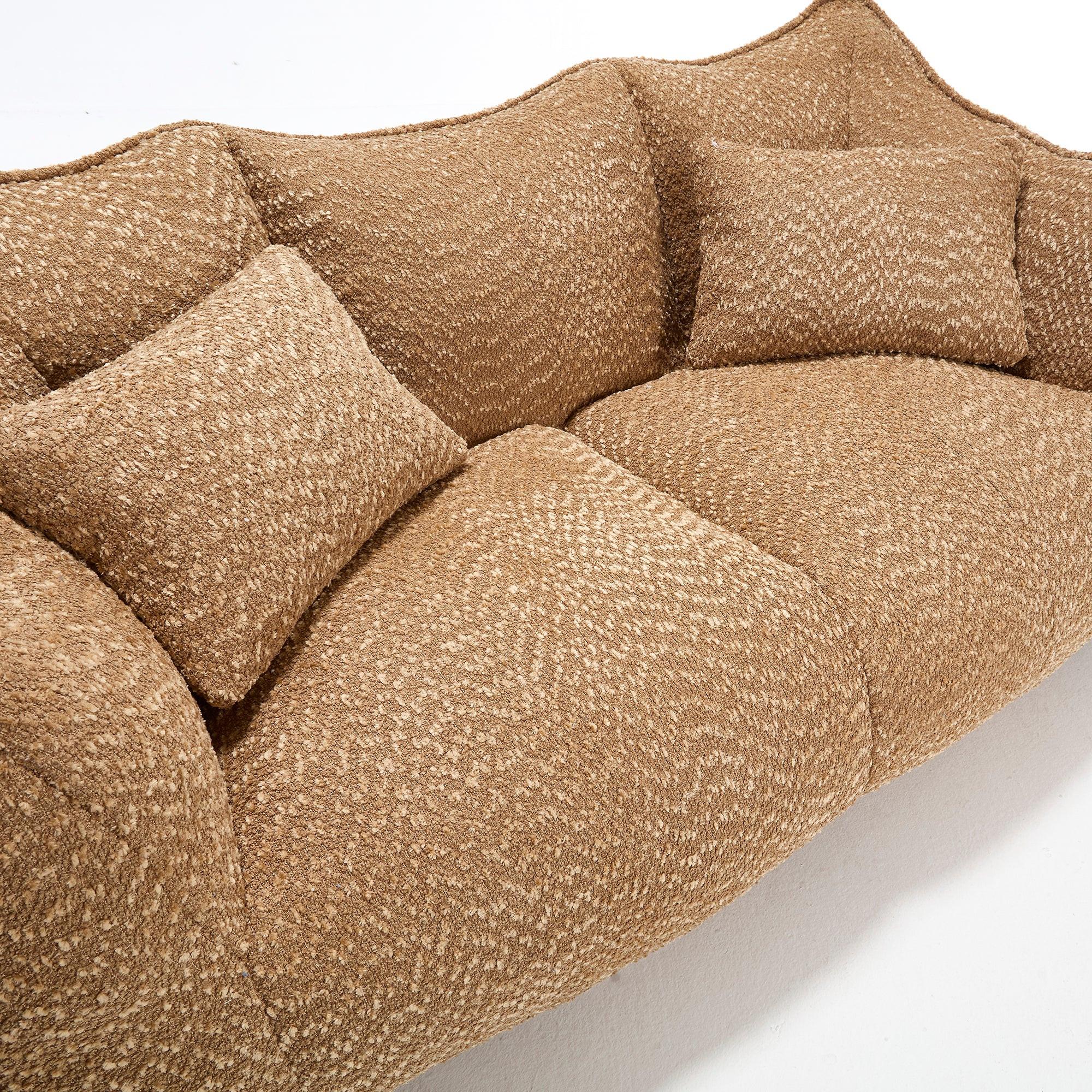 Soft beanbag chair with high resilience foam core for two people. The comfortable square recliner sofa is ideal for family members and friends engaged in games, reading, watching TV