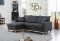 Colton 84.25 Dark Gray Woven Reversible Sleeper Sectional Sofa with Storage Chaise