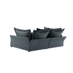 90.55 Modern Comfy Upholstered Sofa Cloud Couch, Deep Seat Couches with Multiple Large Soft Pillows,Convertible Deep Seat Chaise Longue for Living Room Bedroom,Apartment,Office,grey