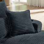 47.24 inch modern comfortable cushioned compression sofa with unique cushion design, lounge chair for living room, bedroom, apartment, office, dark gray Accent Chair