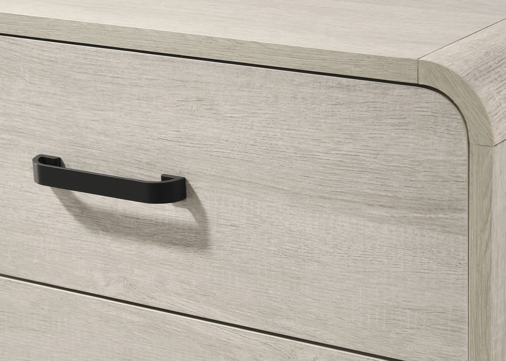 1pc Contemporary White Finish Ample Drawer Space Six Drawers Dresser Storage Wooden Furniture Antique White Color