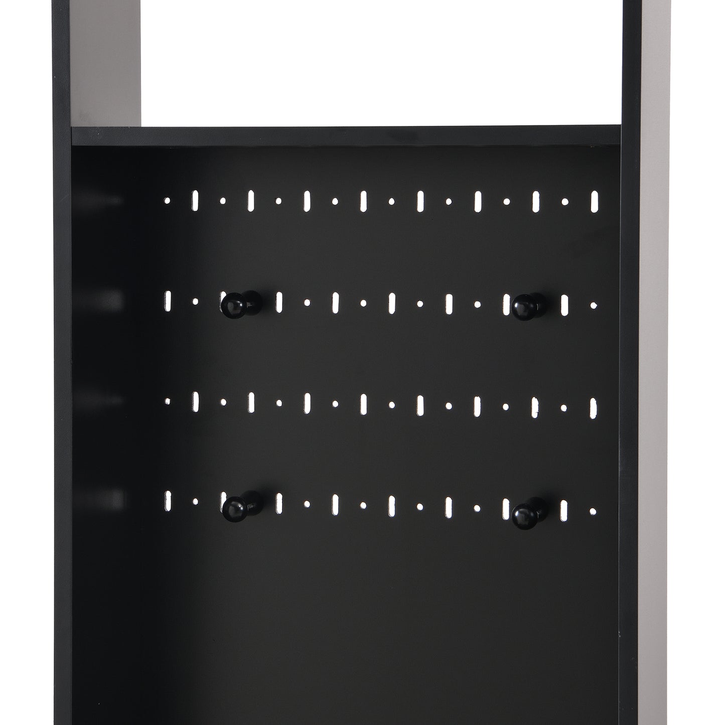 ON-TREND Contemporary 39.3''Wx70.8''H Hall Tree Storage with Cushioned Storage Bench, Multifunctional Hallway Shoe Cabinet with Pegboard, Modern Coat Rack with 4 Hooks for Entryway, Mudroom, Black Hall Tree