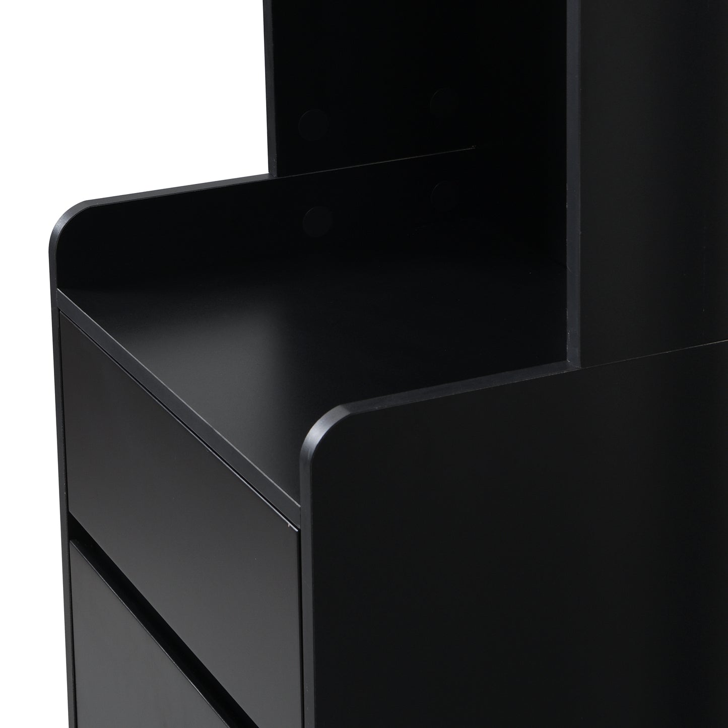 ON-TREND Contemporary 39.3''Wx70.8''H Hall Tree Storage with Cushioned Storage Bench, Multifunctional Hallway Shoe Cabinet with Pegboard, Modern Coat Rack with 4 Hooks for Entryway, Mudroom, Black Hall Tree