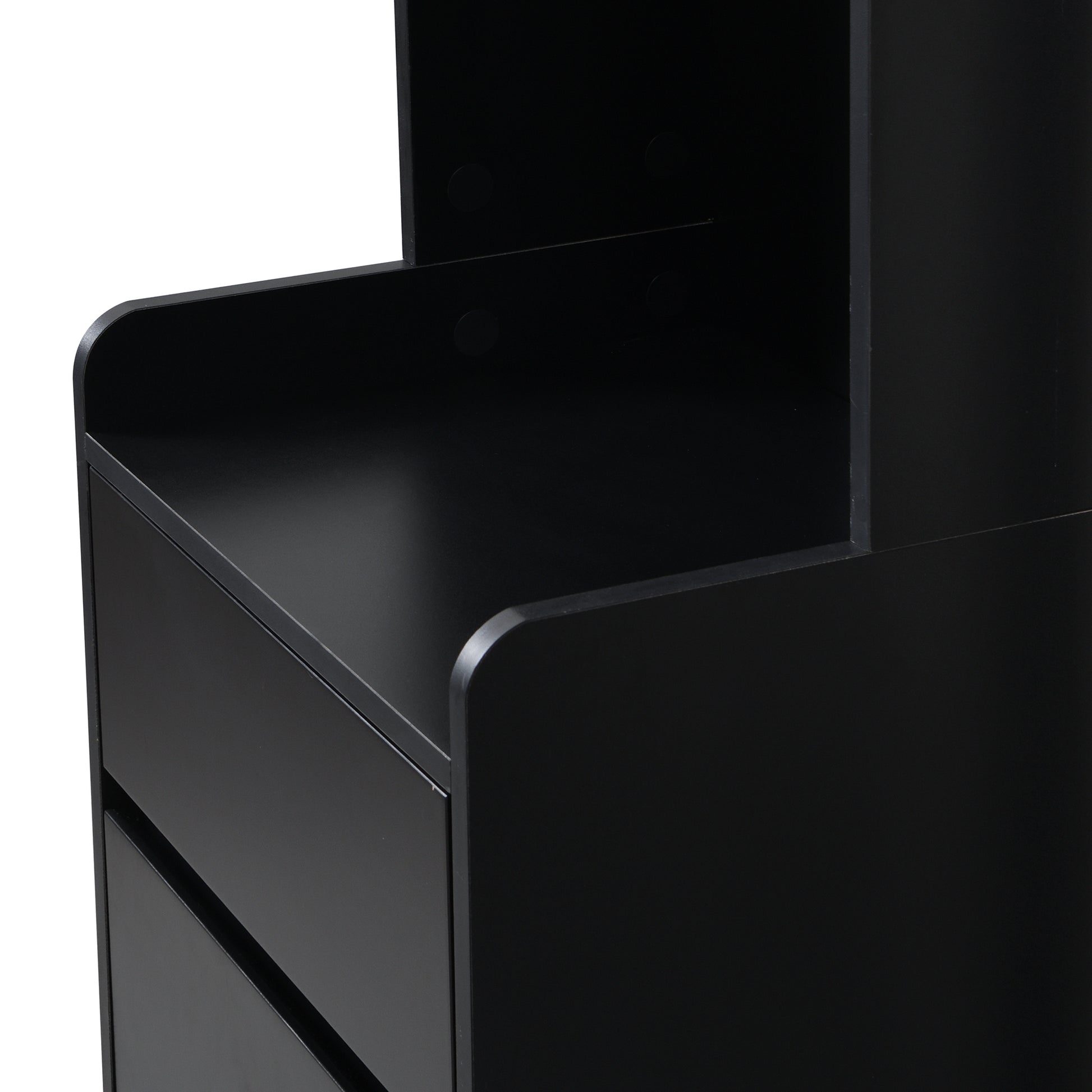 ON-TREND Contemporary 39.3''Wx70.8''H Hall Tree Storage with Cushioned Storage Bench, Multifunctional Hallway Shoe Cabinet with Pegboard, Modern Coat Rack with 4 Hooks for Entryway, Mudroom, Black Hall Tree