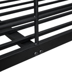 Full XL Over Queen Metal Bunk Bed, Black