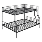 Full XL Over Queen Metal Bunk Bed, Black