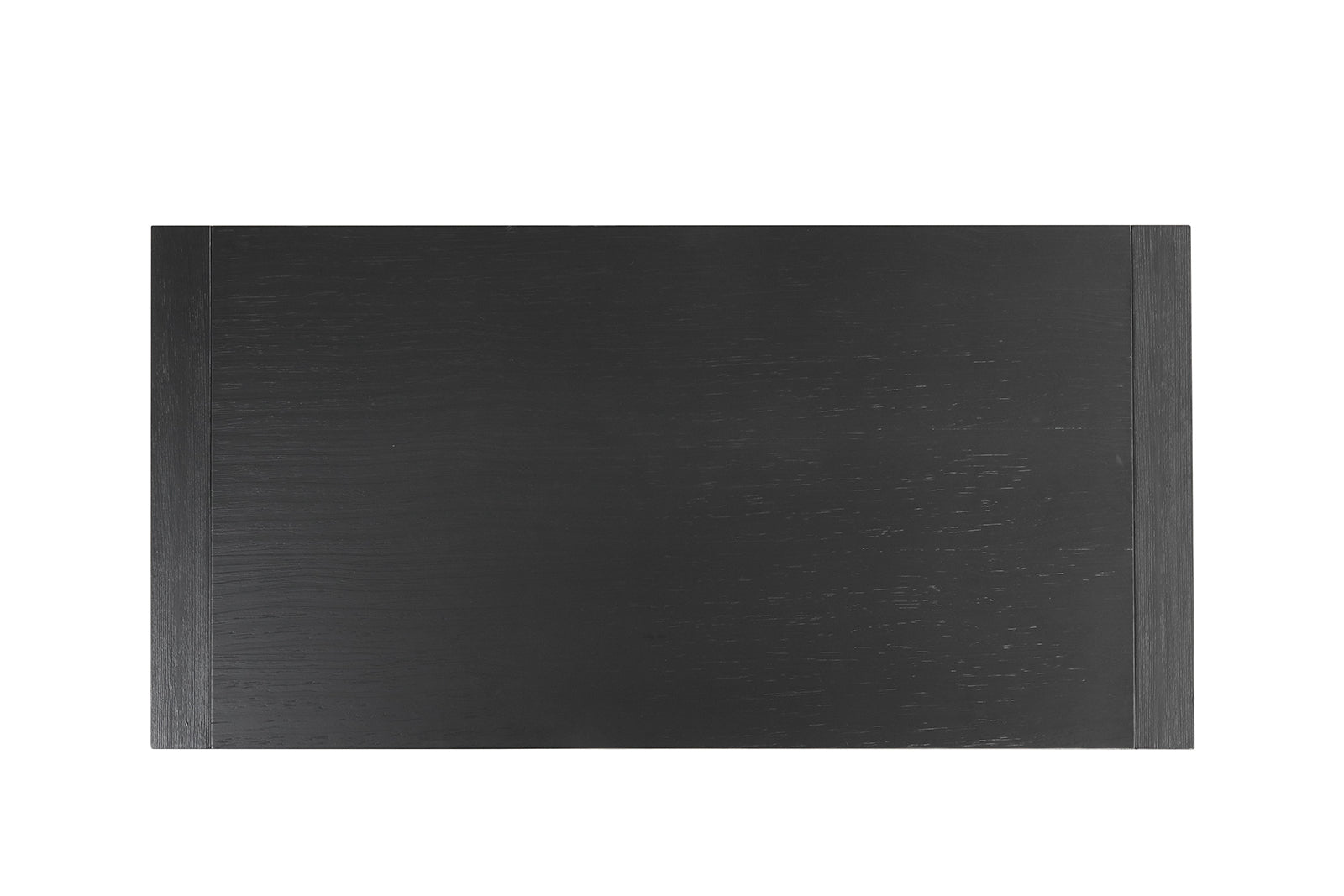 Contemporary Style Rectangle Coffee Table Plinth Base Open Bottom shelf Black Finish Primary Living Room Coffee Table