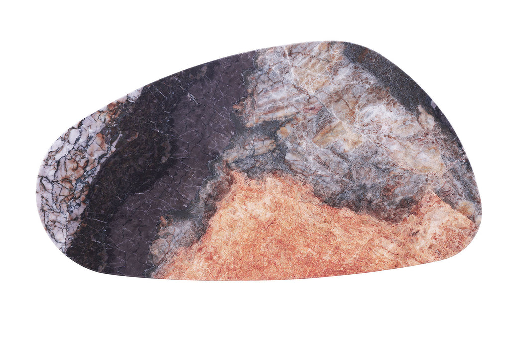 Contemporary Style 1pc Coffee Table Sintered Stone Top Gold Legs Soft Corner Edges Black Gray And Matte Gold Finish Coffee Table