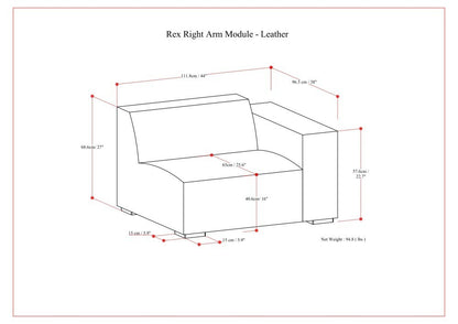 Rex Right Arm Sofa Module