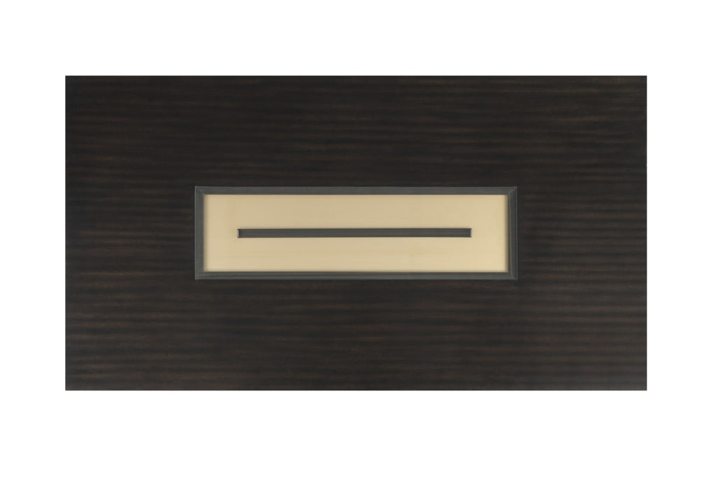 7pc Dining Set Contemporary Espresso Dining Table Glass Insert Top 6x Chairs Wooden Kitchen Dining Room Furniture