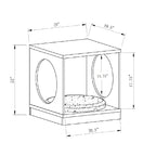 ID USA  161858 End Table Pet Cove Red Cocoa