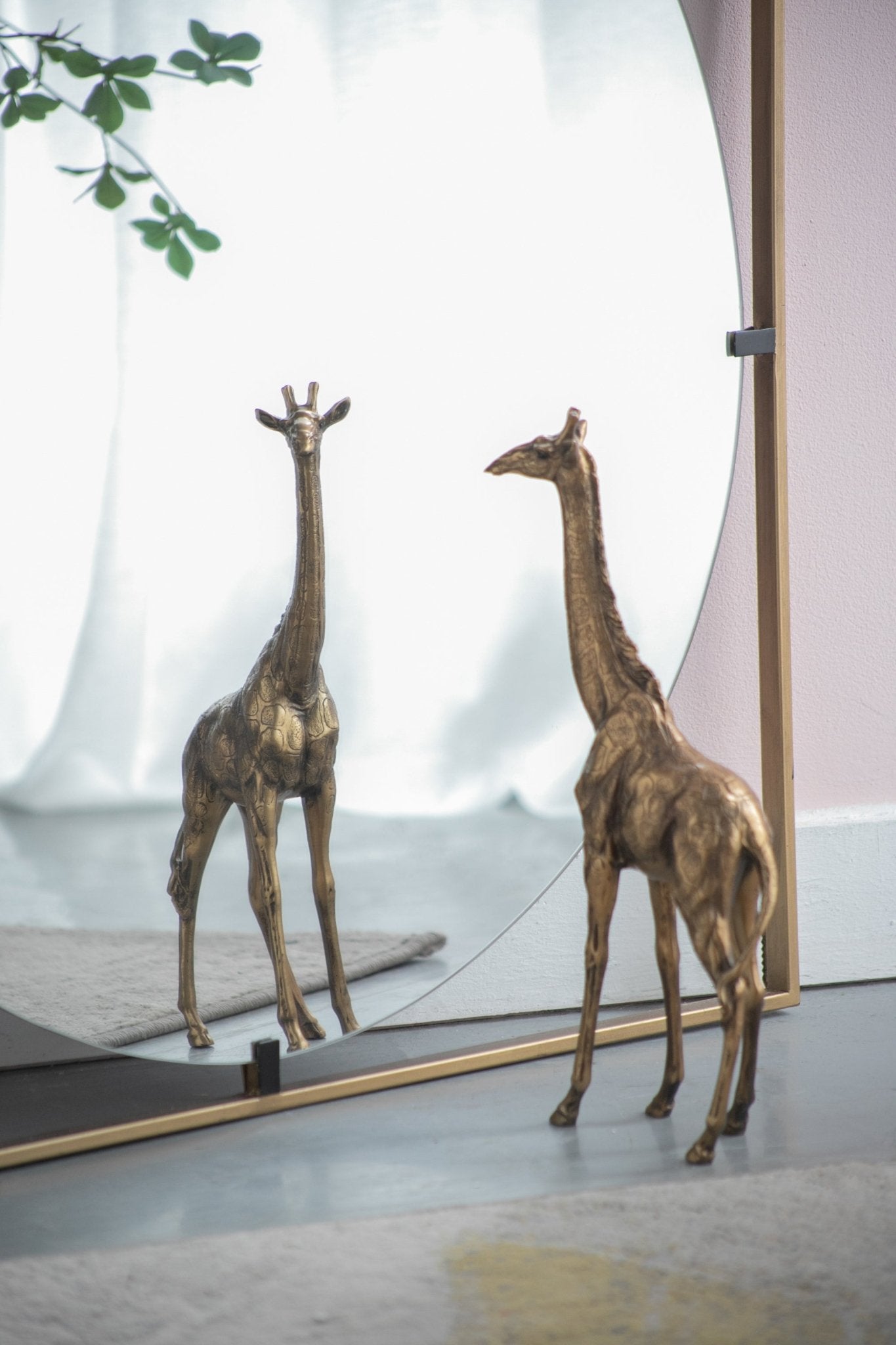 32x1x32" Poppy Mirror with Gold Metal Frame Contemporary Design for Bathroom, Entryway Wall Decor - Groovy Boardz