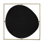 32x1x32" Poppy Mirror with Gold Metal Frame Contemporary Design for Bathroom, Entryway Wall Decor - Groovy Boardz