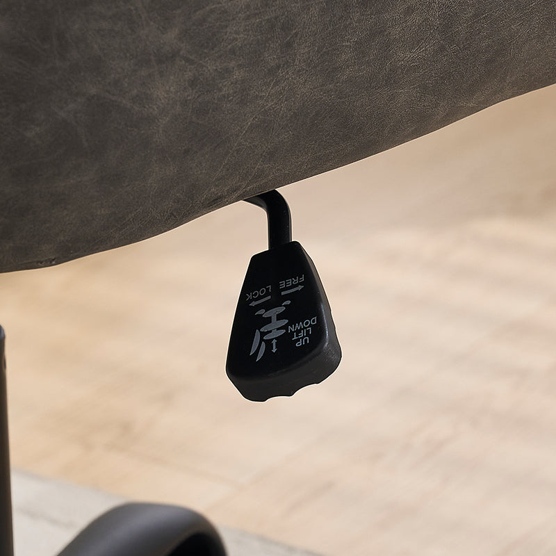 Artificial leather, PU leather, black base, adjustable in height, suitable for office, bedroom, dressing table and other environments. An office chair.Gray Office Chair