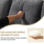 99*69' Modular Sectional Living Room Sofa Set, Modern Minimalist Style Couch, Upholstered Sleeper Sofa for Living Room, Bedroom, 2 PC Free Combination, Installation-free Sofa, L-Shape, Grey