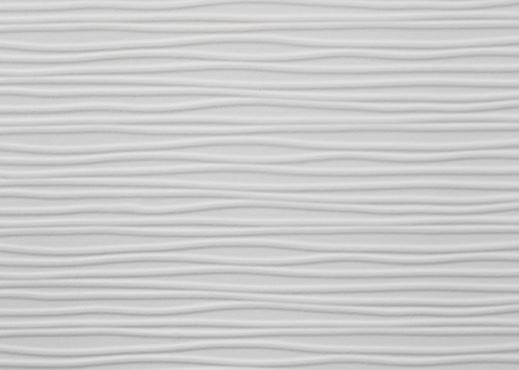 1pc King Size White Finish Panel Bed Geometric Design Frame Softly Curved Headboard Wooden Bedroom Furniture