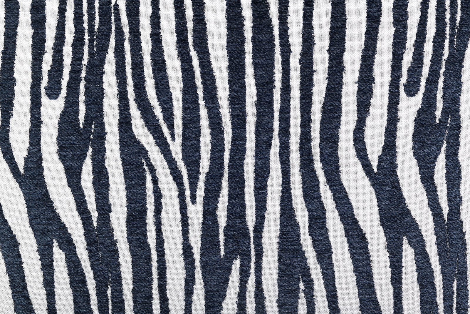 Contemporary Style 1pc Accent Chair Cylindrical Backrest High Density Foam Zebra Strip Fabric Midnight Blue Finish Primary Living Room Accent Chair