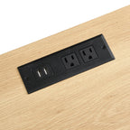 Charging Nightstand Set of 2, Bedside Tables with Charging Stations, Outlet/USB Bedside Tables with Drawer, Modern Set for Bedroom,Natural Color Nightstands