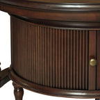 Modern Nesting Coffee Table Set with Glass and Solid Wood Frame Coffee Table