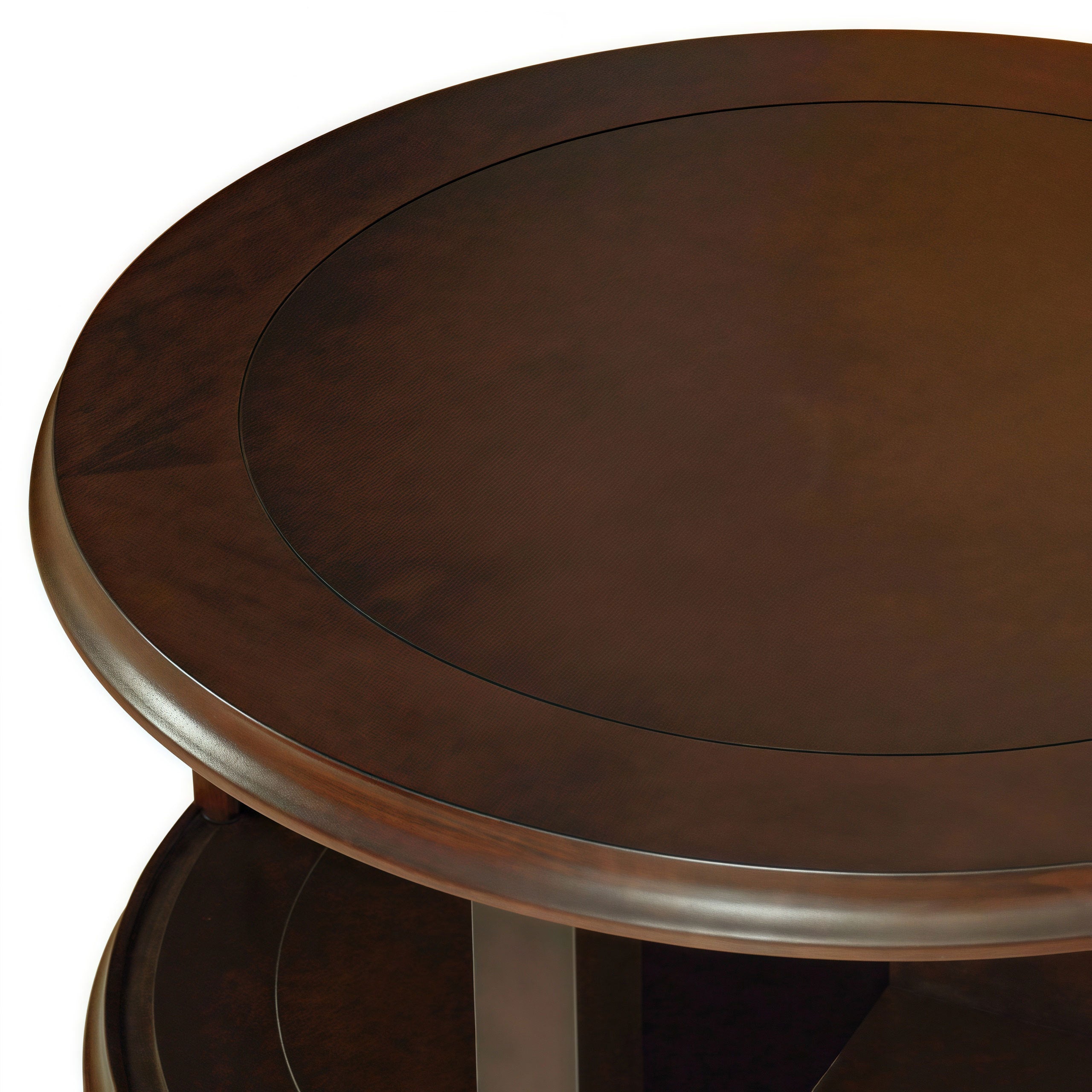 Modern Nesting Coffee Table Set with Glass and Solid Wood Frame Coffee Table