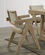 Dining Room Arm Chairs Oak Finish Upholstered Polyester Seat 2pc Dining Chairs Dining Room Furniture