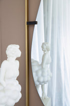 30x1x40" Poppy Mirror with Gold Metal Frame Contemporary Design Wall Decor for Bathroom, Entryway Wall Decor - Groovy Boardz