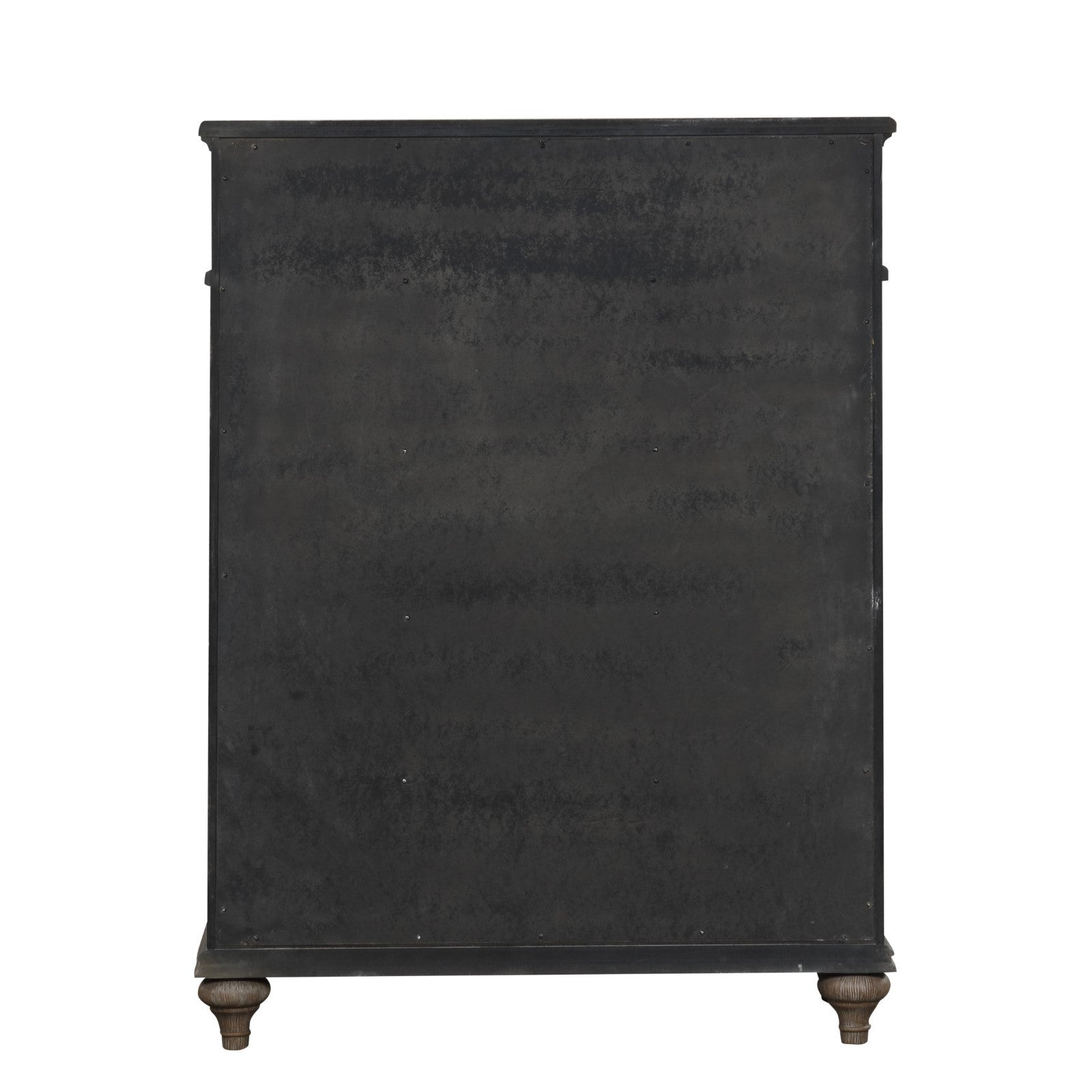 Simple Contemporary 1pc Chest of Drawers Rustic Oak Veneer Solid wood English Back Dovetail Drawers Bedroom Furniture Mirror Panel