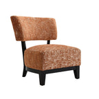 Contemporary Style Accent Chair Armless Design And Angled design Tapered Legs Rustic Orange Finish Primary Living Room Accent Chair