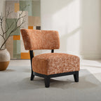 Contemporary Style Accent Chair Armless Design And Angled design Tapered Legs Rustic Orange Finish Primary Living Room Accent Chair
