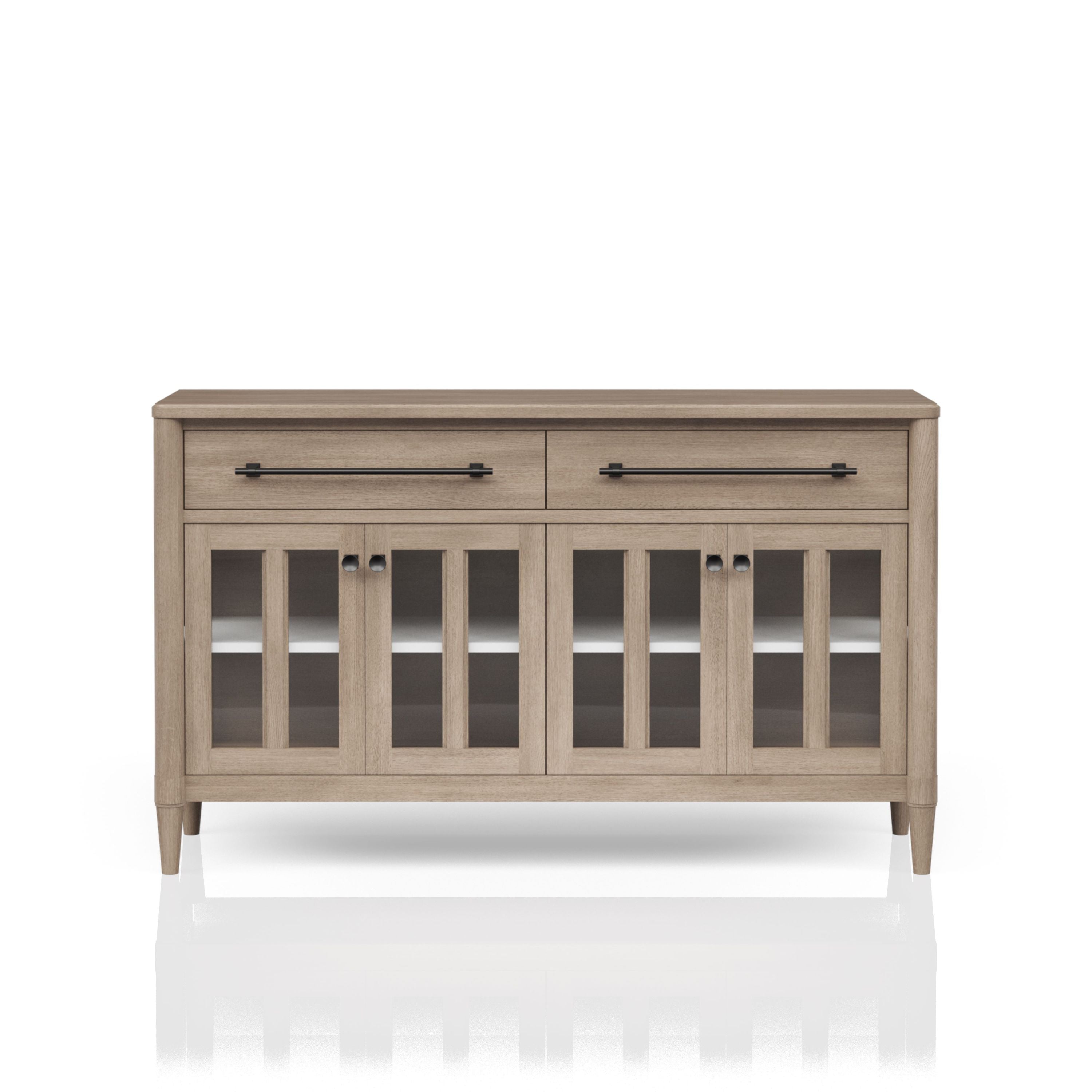 Power Raedy Buffet with Glass Cabinet Doors