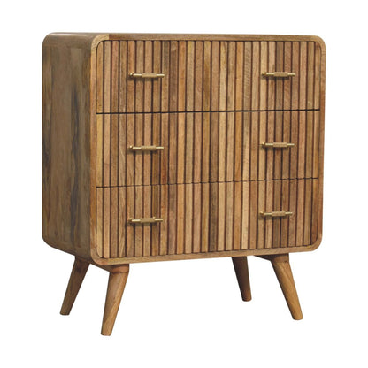 Artisan Furniture Solid Wood T-bar Ridged Chest
