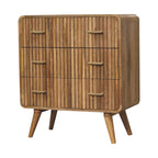Artisan Furniture Solid Wood T-bar Ridged Chest