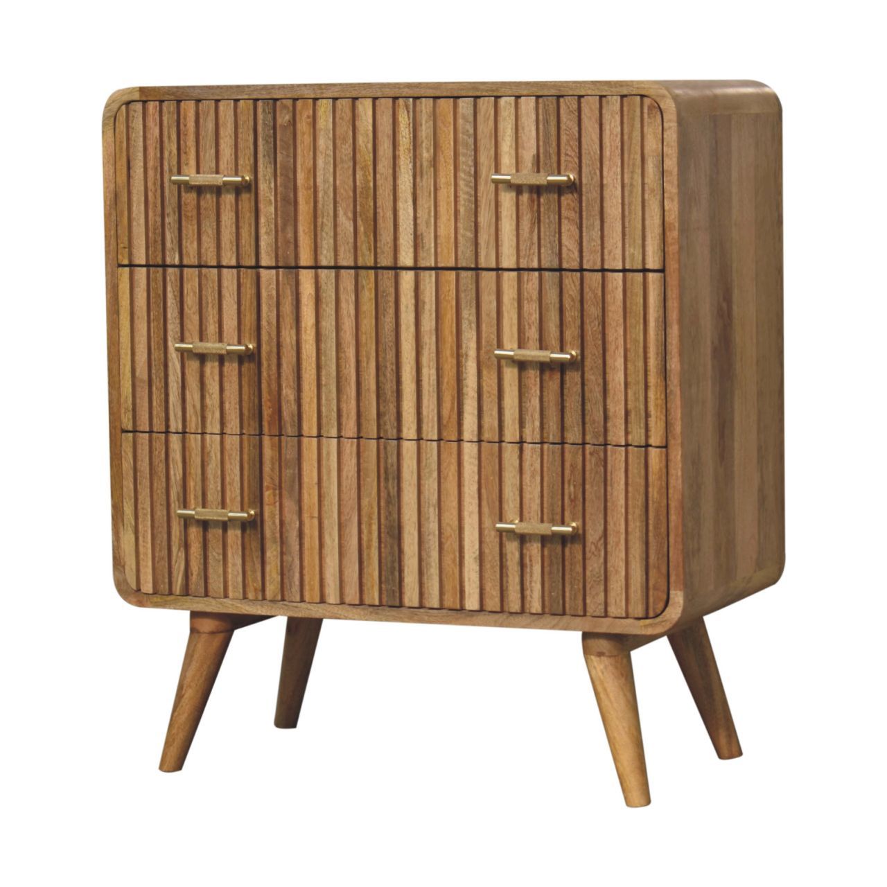 Artisan Furniture Solid Wood T-bar Ridged Chest