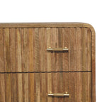 Artisan Furniture Solid Wood T-bar Ridged Chest