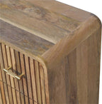 Artisan Furniture Solid Wood T-bar Ridged Chest