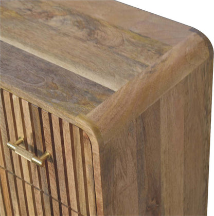 Artisan Furniture Solid Wood T-bar Ridged Chest