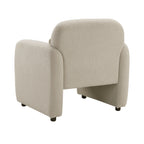 Contemporary Accent Chair Taupe Boucle Fabric Upholstery Plywood Frame Pillow Cozy Living Room Furniture 1pc Comfort Chair