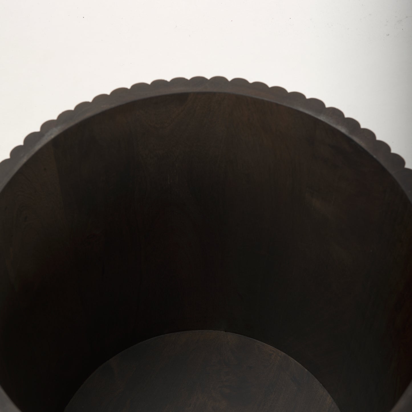 Terra Wood Fluted Round Side Table