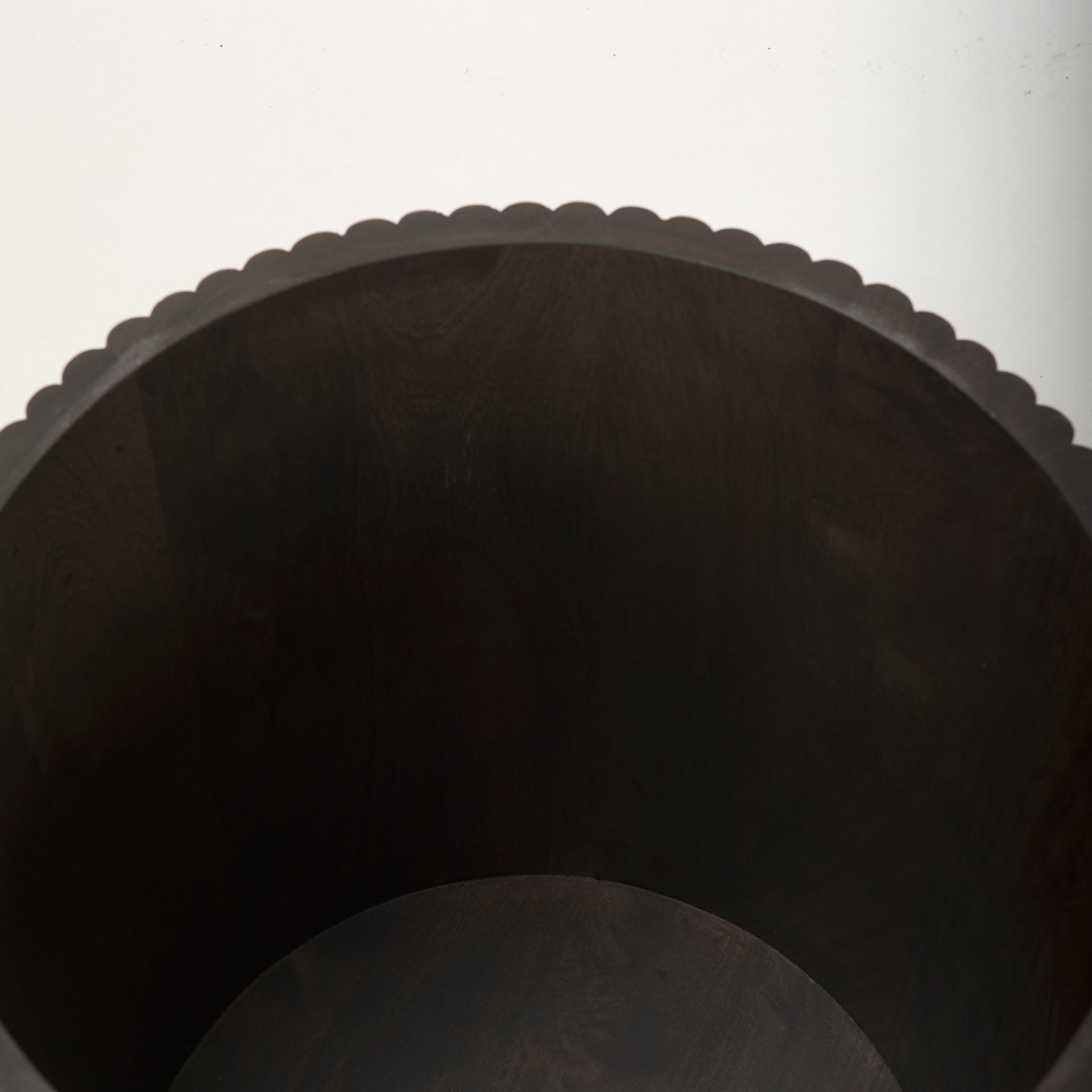 Terra Wood Fluted Round Side Table