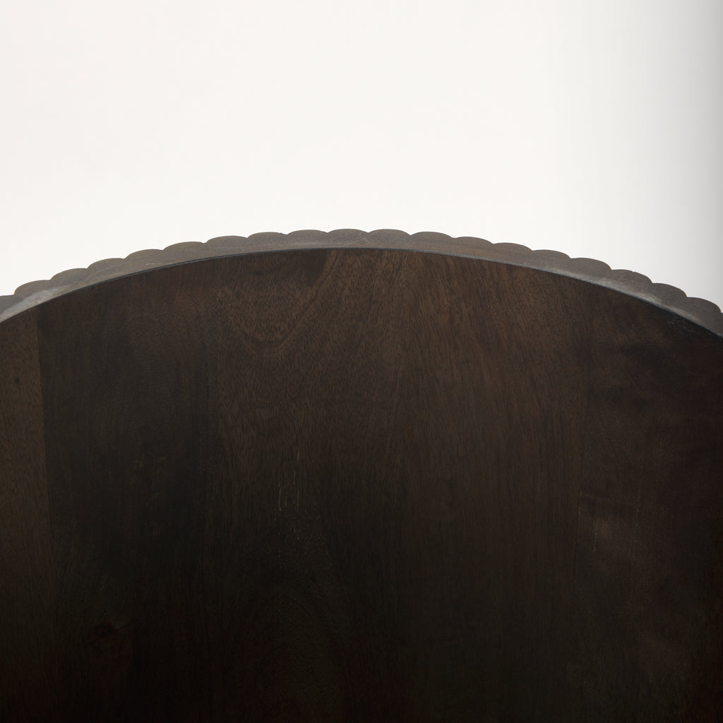 Terra Wood Fluted Round Side Table