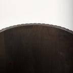 Terra Wood Fluted Round Side Table